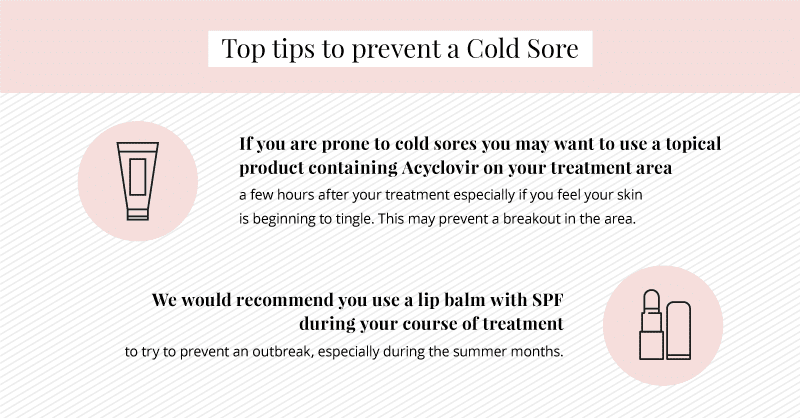 top tips to prevent a cold sore during your course of laser hair removal treatment