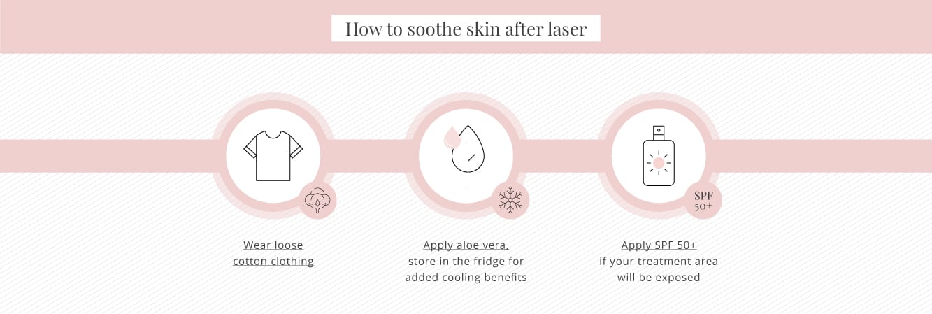 How to soothe skin after laser hair removal treatment